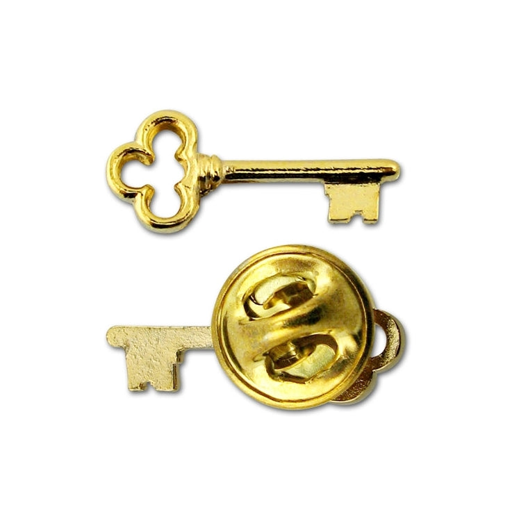 Pin For Key Gold Key Lapel Pins - Clover Key - Engraving, Awards & Gifts