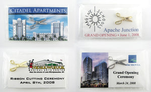 Presentation Cards with Scissors Lapel Pins