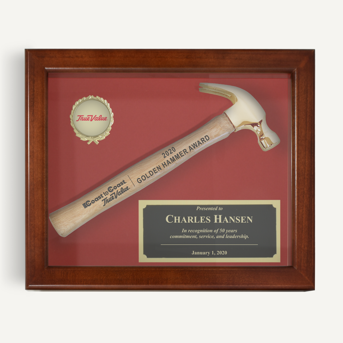 Ceremonial Hammer Display Case Engraving, Awards & Gifts
