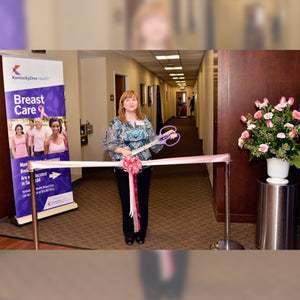 25" Purple Ribbon Cutting Scissors with Silver Blades Event