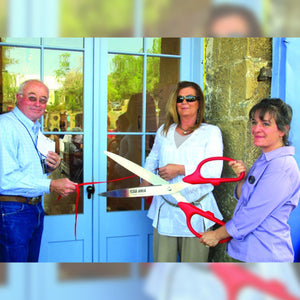 36" Red Ribbon Cutting Scissors with Silver Blades Event