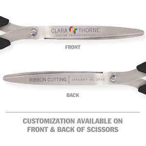 36" Black Ribbon Cutting Scissors with Silver Blades