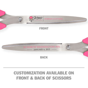 25" Pink Ribbon Cutting Scissors with Silver Blades