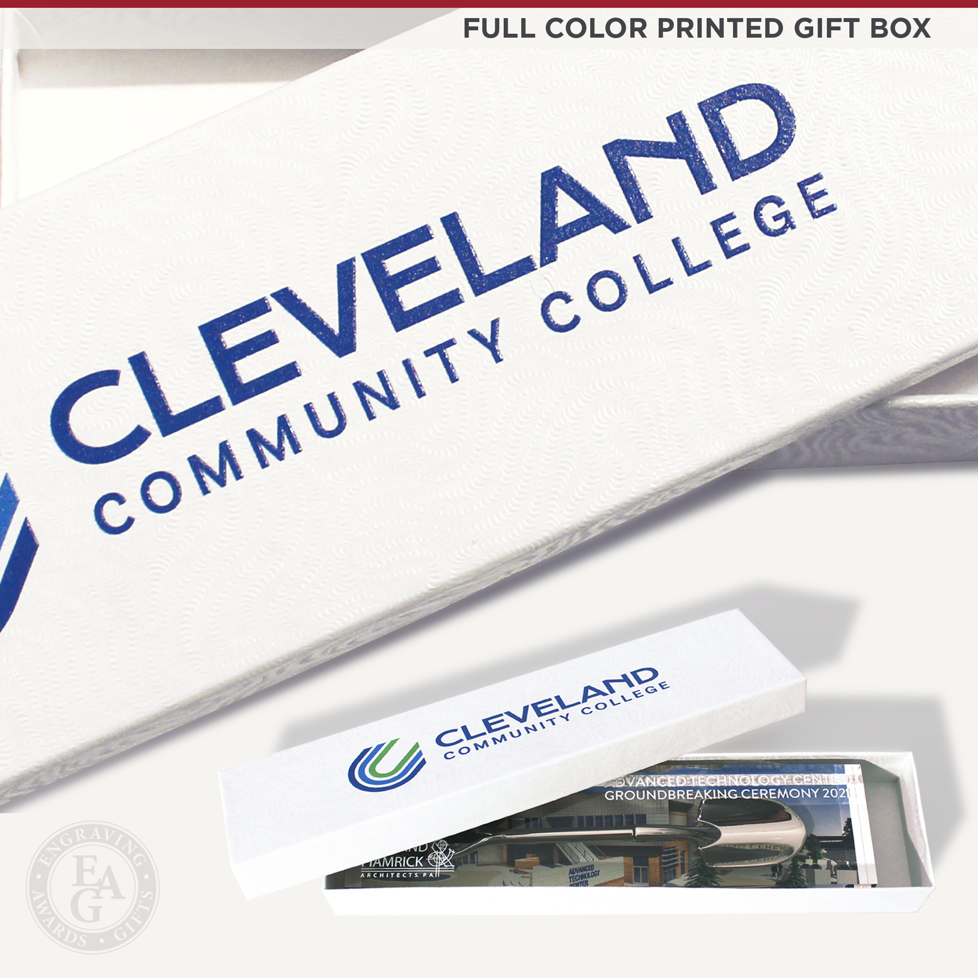 Groundbreaking Shovel Embedment and Gift Box