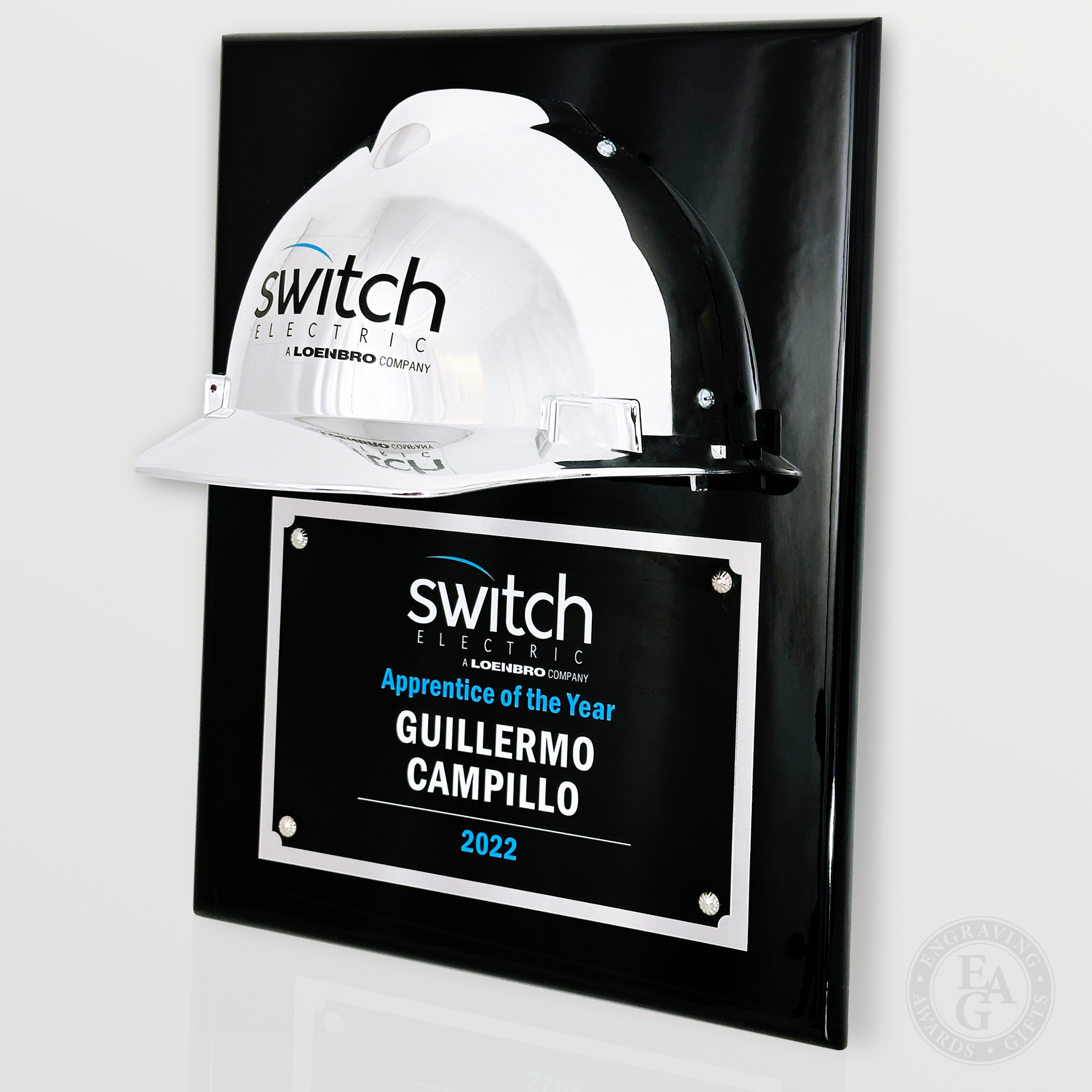 Award Alabama Vintage Engraved Aluminum Hard Hat Oil Field Hat