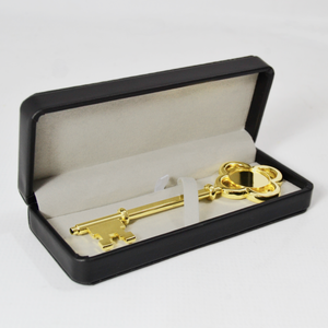 5-1/2" Gold Plated Ceremonial Key in Black Leatherette Presentation Case