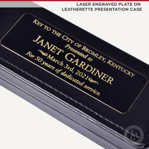 Laser Engraved Plate on Leatherette Presentation Case