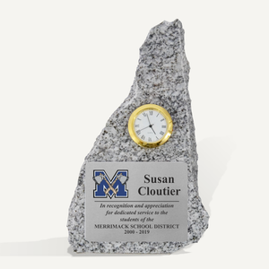 8" New Hampshire Granite Clock Award