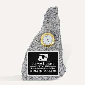 8" New Hampshire Granite Clock Award