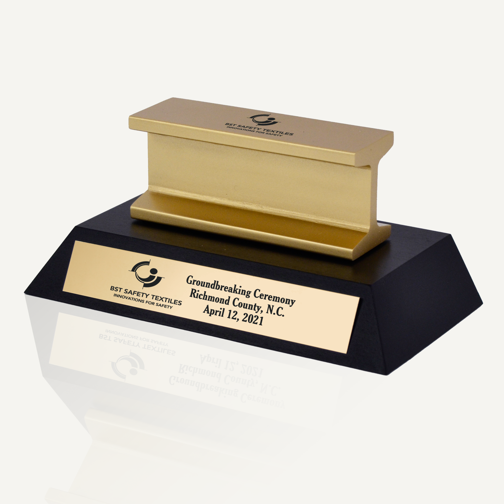 Gold Ceremonial I-Beams - Awards - Engraving, Awards & Gifts