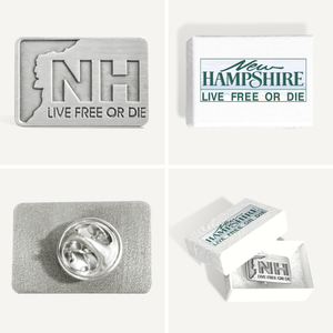 New Hampshire Rectangle Live Free or Die Pin