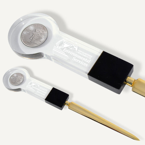 New Hampshire Quarter Embedment Letter Opener Engraving, Awards & Gifts