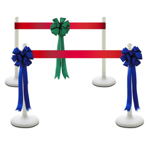 Plastic Stanchions for a Ceremonial Ribbon Cutting Event