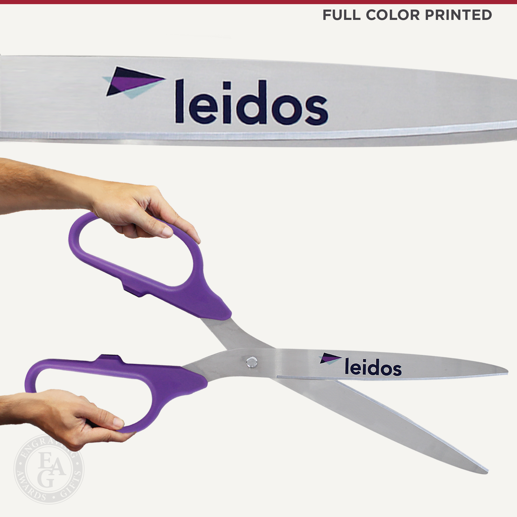 Purple Ceremonial Ribbon Cutting Scissors