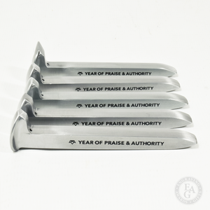 Printed Satin Silver Finish Ceremonial Railroad Spikes