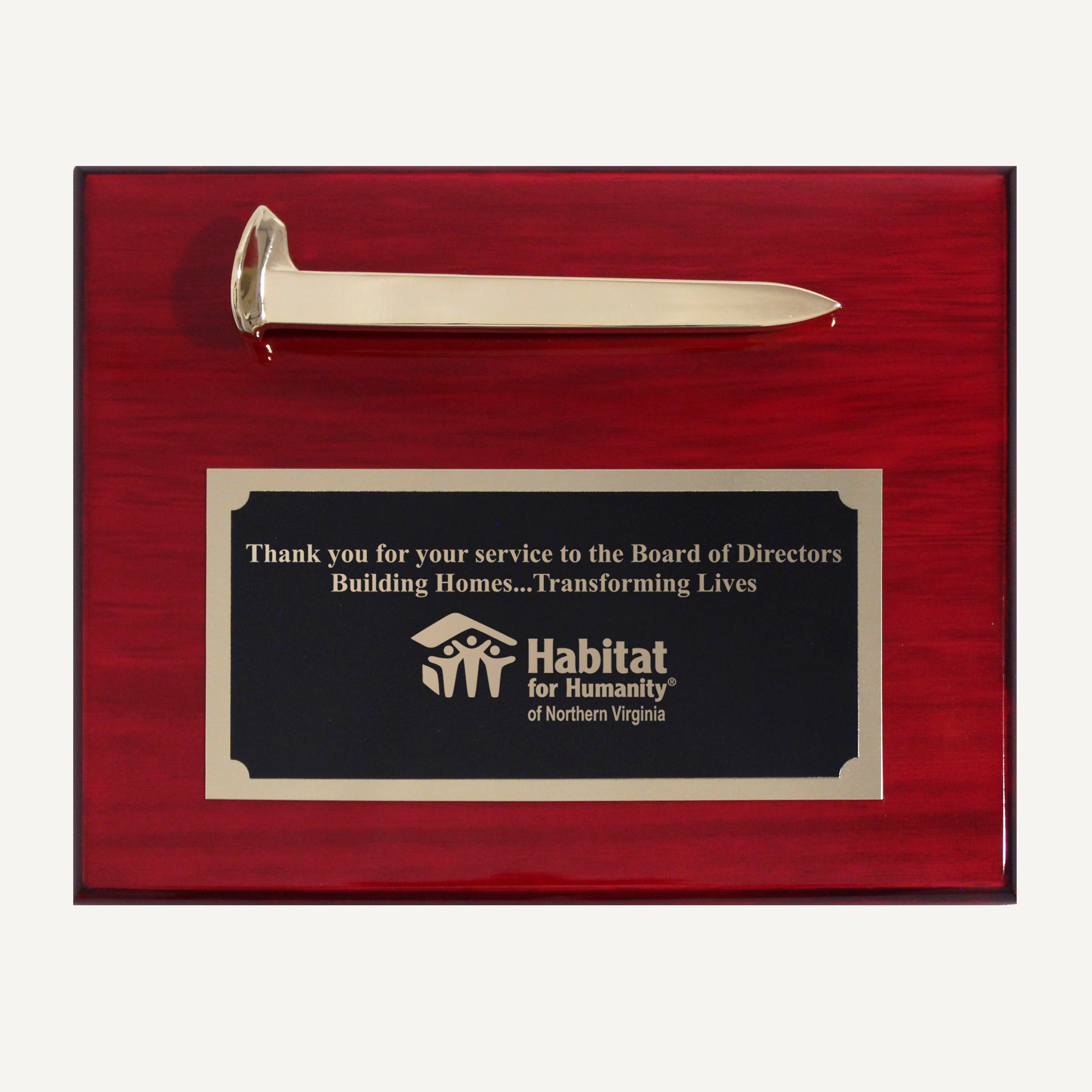 Gold Plated Ceremonial Railroad Spikes Plaques - Engraving, Awards & Gifts