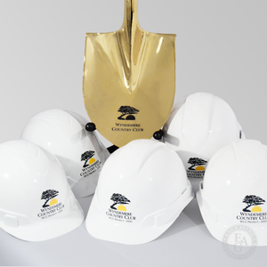 Round Front Hard Hats and Groundbreaking Shovel