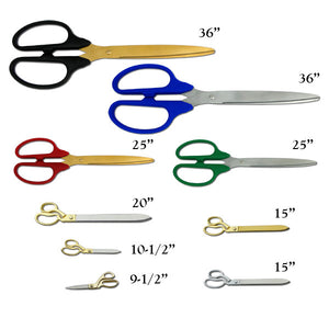 Ceremonial Ribbon Cutting Scissors Size Comparison