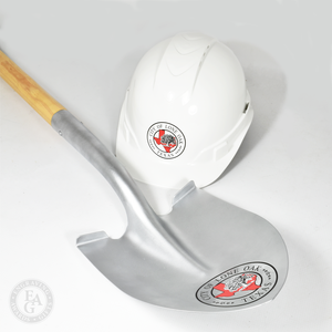 Silver Painted Shovel Round Front Hard Hat