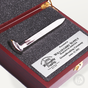 Silver Plated Ceremonial Spike Presentation Case