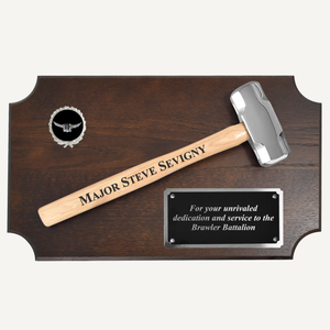 Small Chrome Plated Sledgehammer Plaque