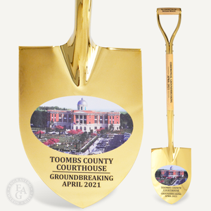 Gold Specialty Shovel with Vinyl Decal