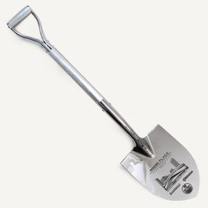 Specialty Chrome Plated Ceremonial Groundbreaking Shovel - D-Handle - Silver Painted