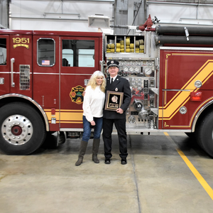 11-1/2" x 13-1/2" Genuine Walnut Engraved Firefighter Frame Plaque Award