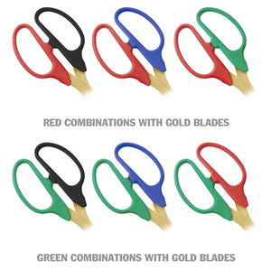 25" Two-Color Handle Ribbon Cutting Scissors with Gold Blades Color Combinations
