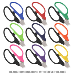 25" Two-Color Handle Ribbon Cutting Scissors with Silver Blades Color Combinations