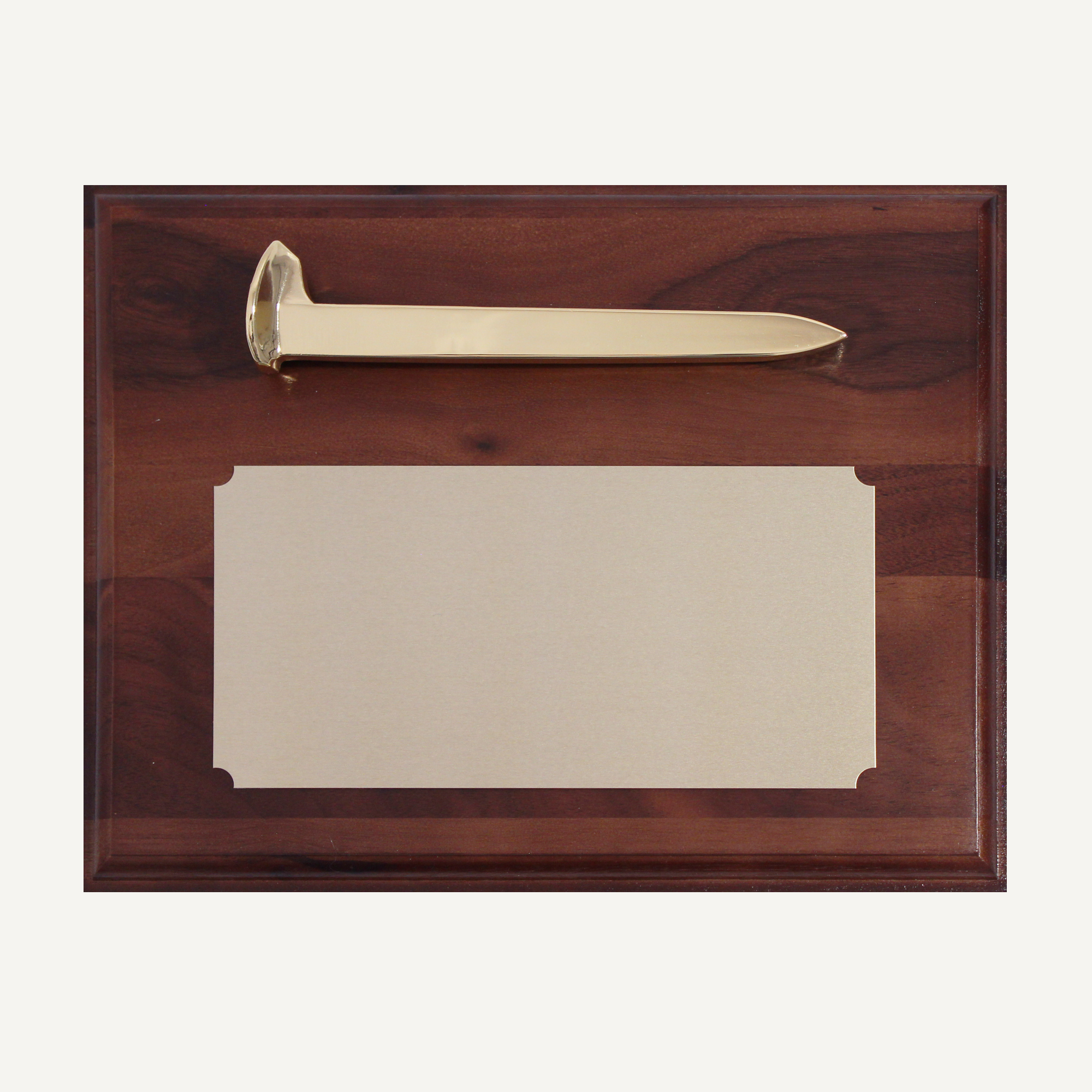 Gold Plated Ceremonial Spike Plaque